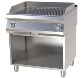 2 zónás RedFox álló elektromos rostlap bordázott, öntöttvas sütőfelülettel, semleges tárolóval